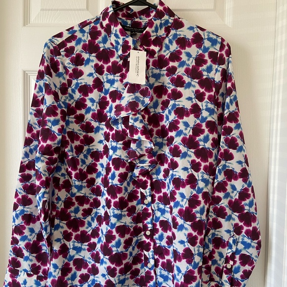 Floral Button up silky shirt - Picture 1 of 1